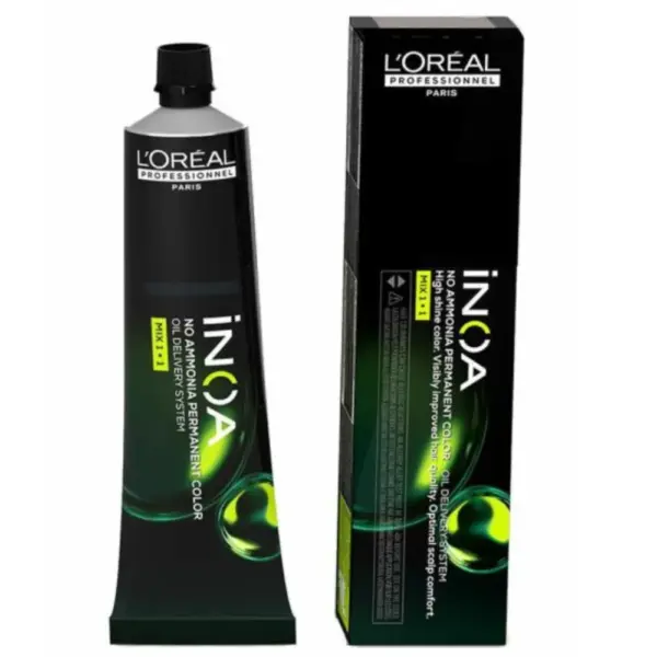 Loreal Crema Colorante INOA Sin Amoniaco 60ml - 5.12 Castaño Claro Ceniza Irisado - Imagen 1